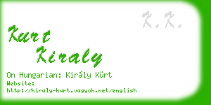 kurt kiraly business card